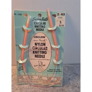 Vintage 29 Inch Nylon Circular Knitting Needle Lot. Susan Bates Circlon, Boyle